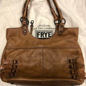 Authentic Frye Beige Handbag.